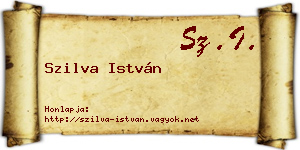 Szilva István névjegykártya