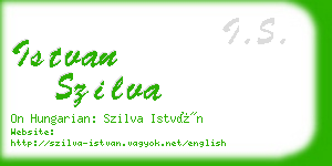 istvan szilva business card